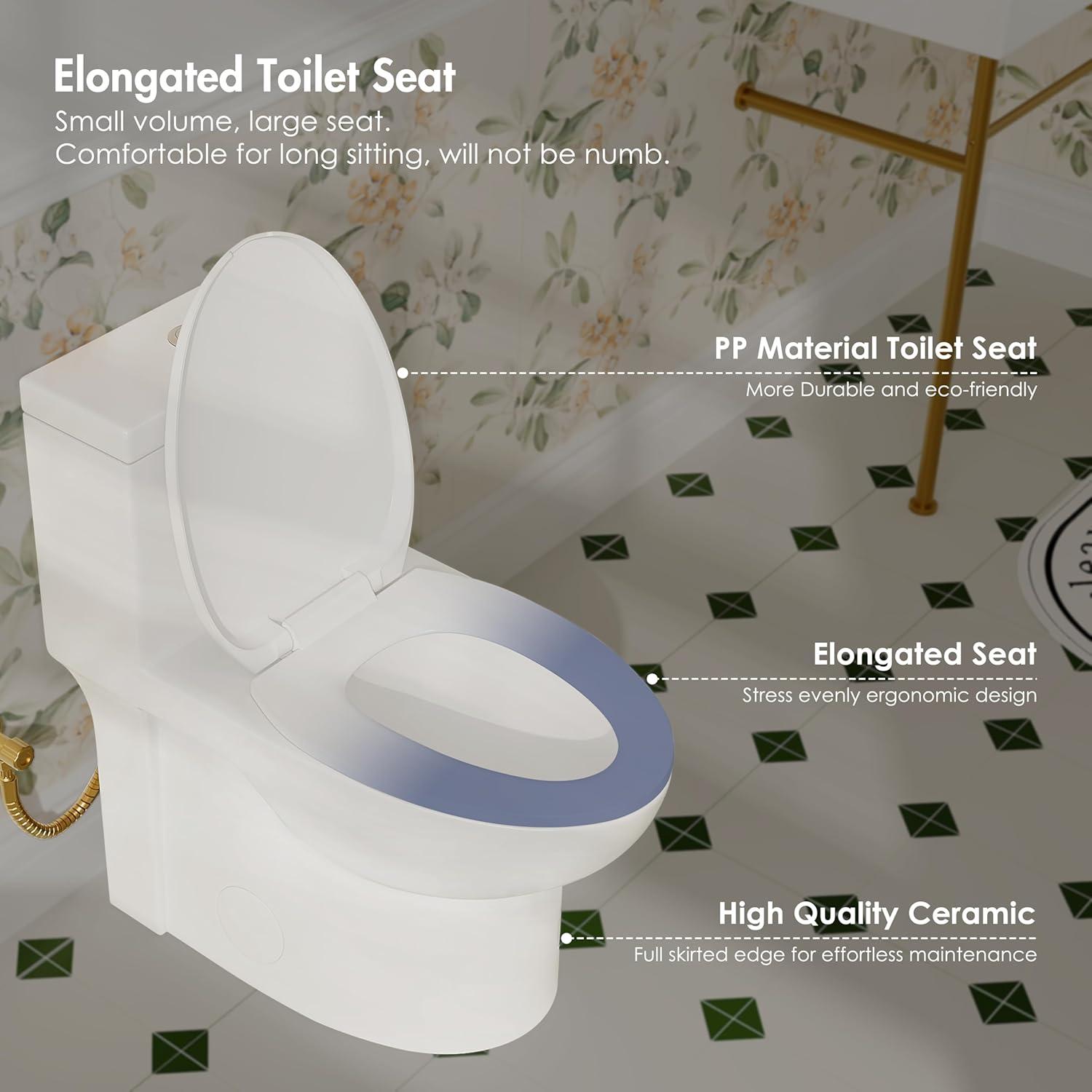 Denbigh Chair Height Elongated Comfort Height One-Piece Toilet (Seat Included)