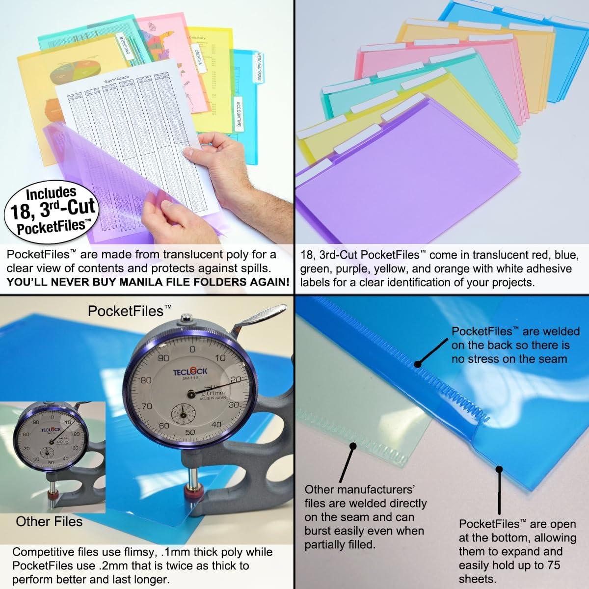 Ultimate Office StationMate™ StepUp File Desktop Organizer with 18, 3rd-Cut PocketFile Project Files