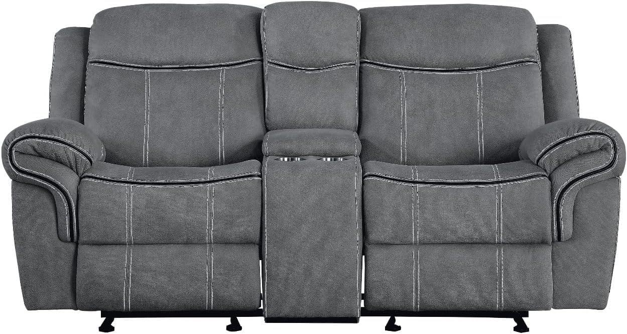 Acme Furniture 78" Zubaida Sofa Two Tone Gray Velvet