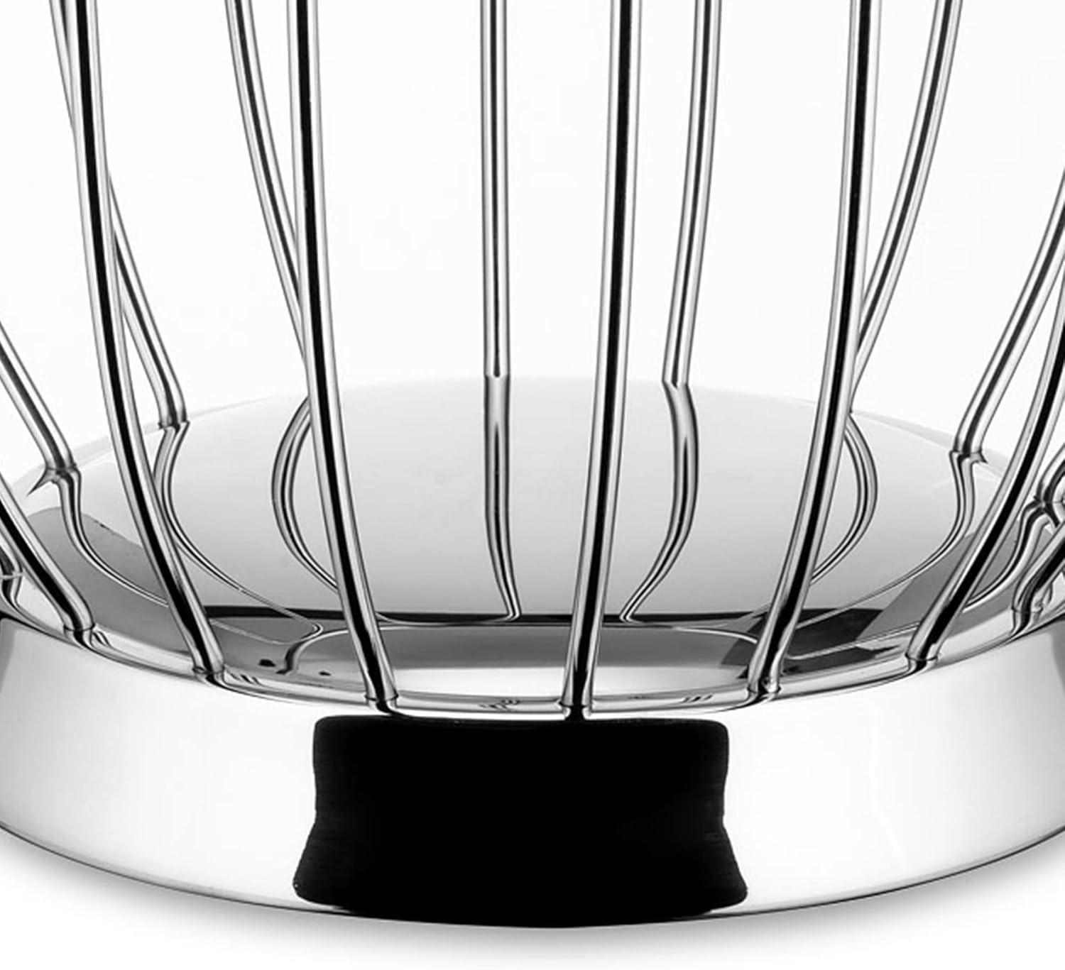 Alessi Classic Polished Stainless Steel Citrus Fruit Basket, 19 cm