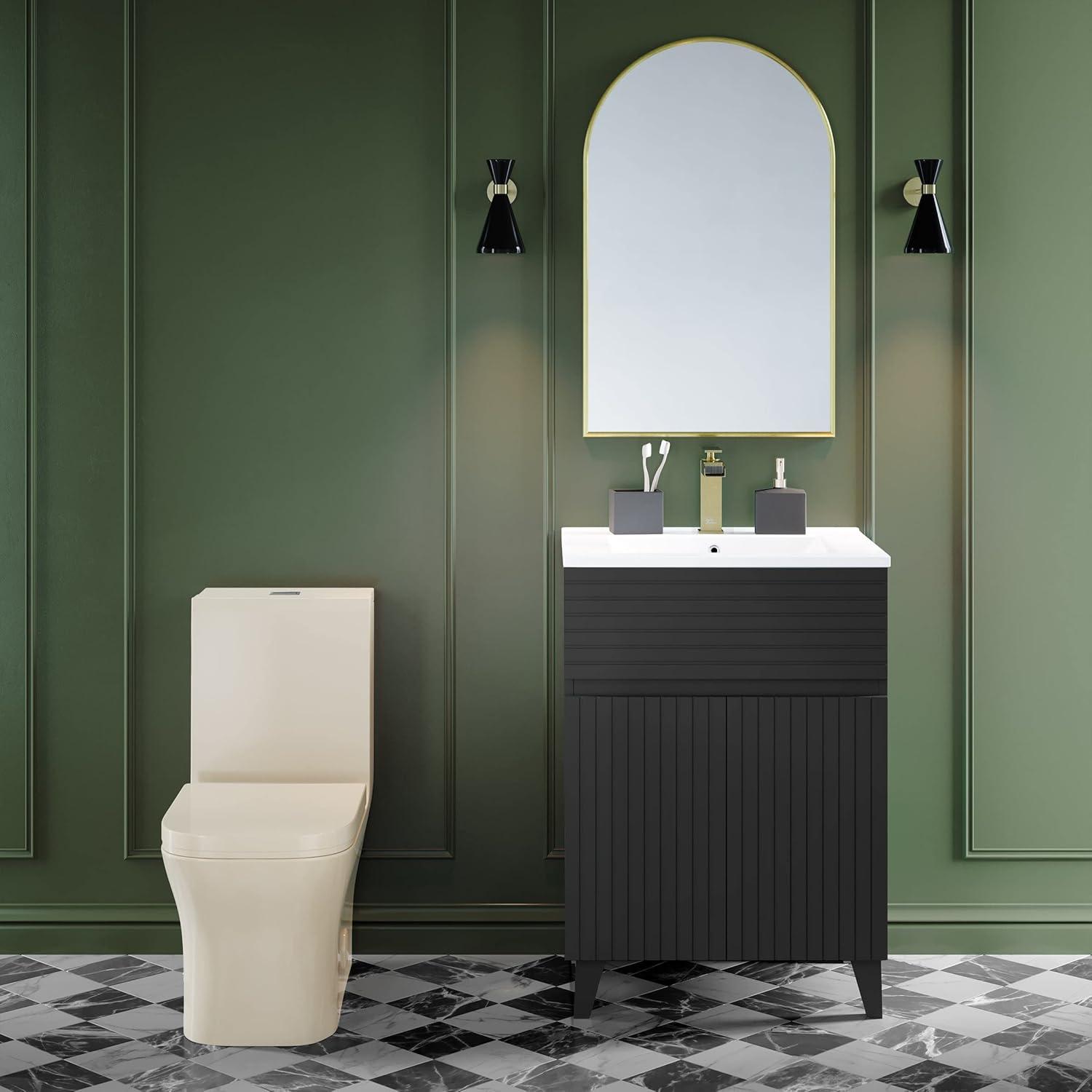 Concorde Bisque Square High-Efficiency Dual-Flush Toilet