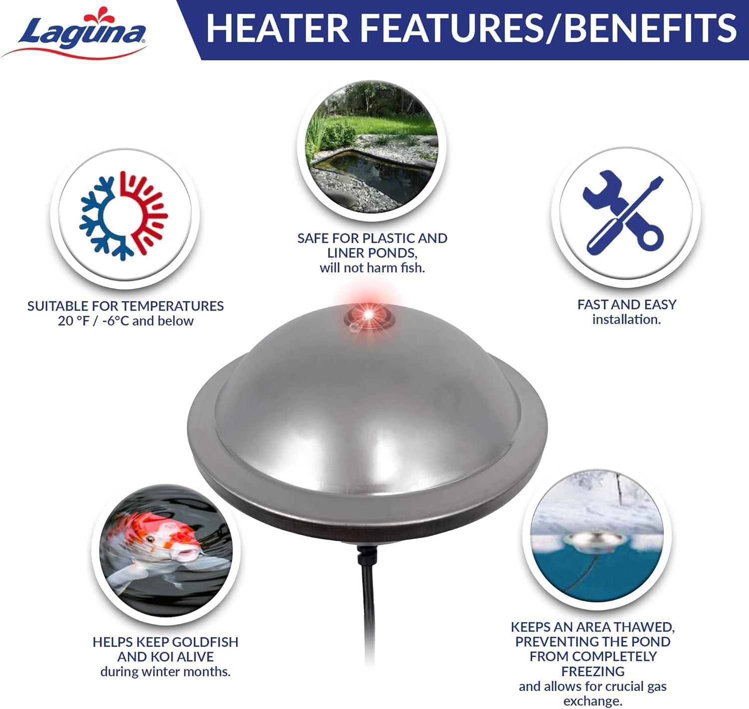 Laguna Stainless Steel 500-Watt Pond De-Icer with Thermostat Control