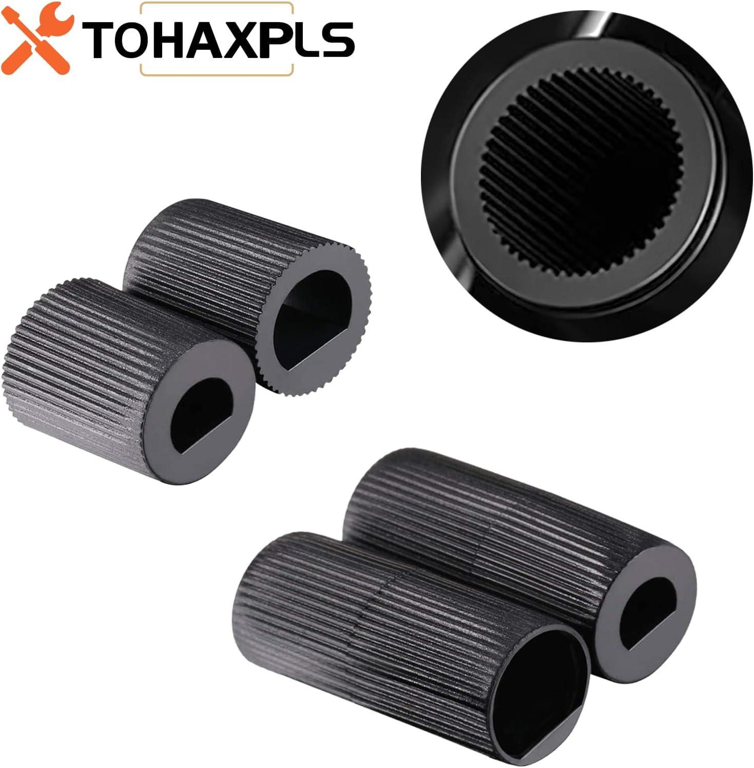 Myenne 4 Pack Oven Control Switch Knobs With 12 Adapters Universal Stove Knobs Replacements Burner Range Knobs For Oven Stove Range Black