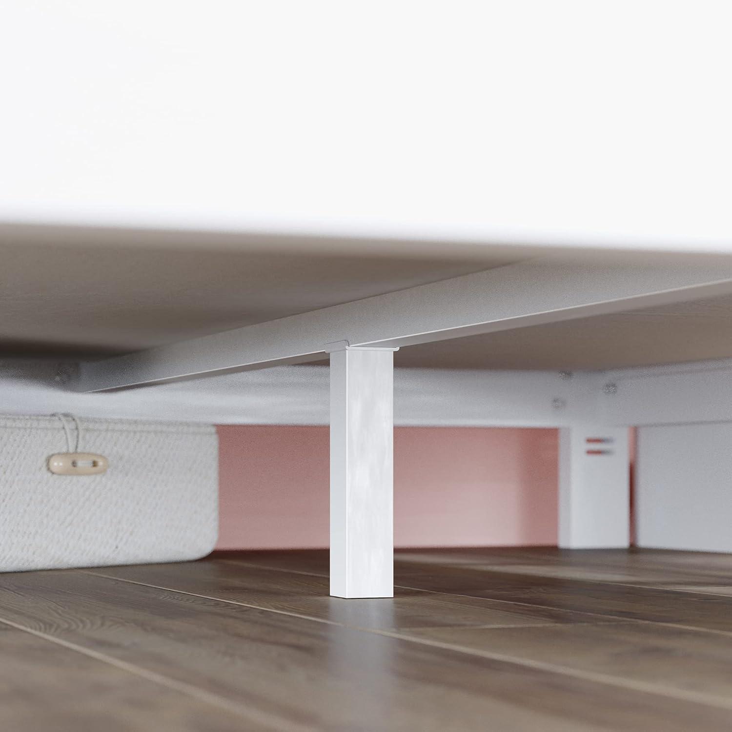 Queen Arnav 10" Metal Platform Bed Frame White - Zinus: Minimalist Steel Foundation, No Box Spring Needed, Easy to Assemble