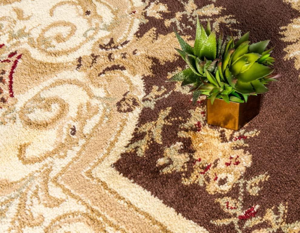 Unique Loom Versailles Collection Area Rug - Henry (10' 6" x 16' 5" Rectangle Brown/Cream)