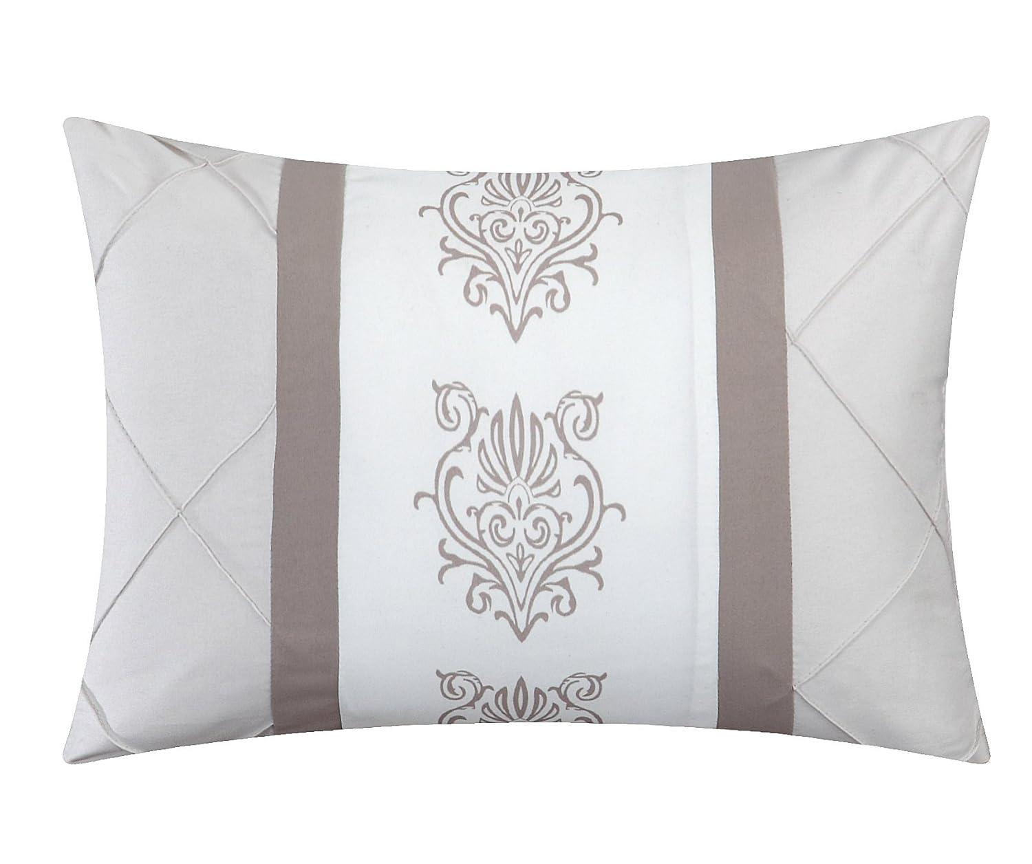 Chic Home 8/10 Piece Adam Pintuck Pieced Color Block Embroidery Bed In a Bag Comforter Set With sheet set