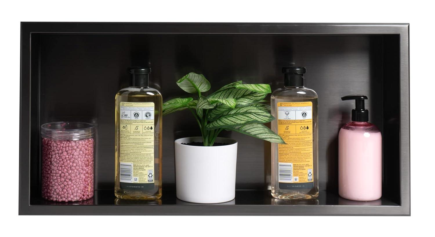 Adhesive Stainless Steel Shower Shelf