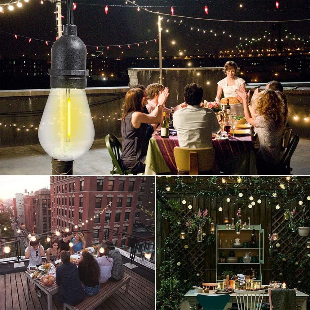 Dimmable LED S14 Vintage Edison Bulbs for Outdoor String Lights