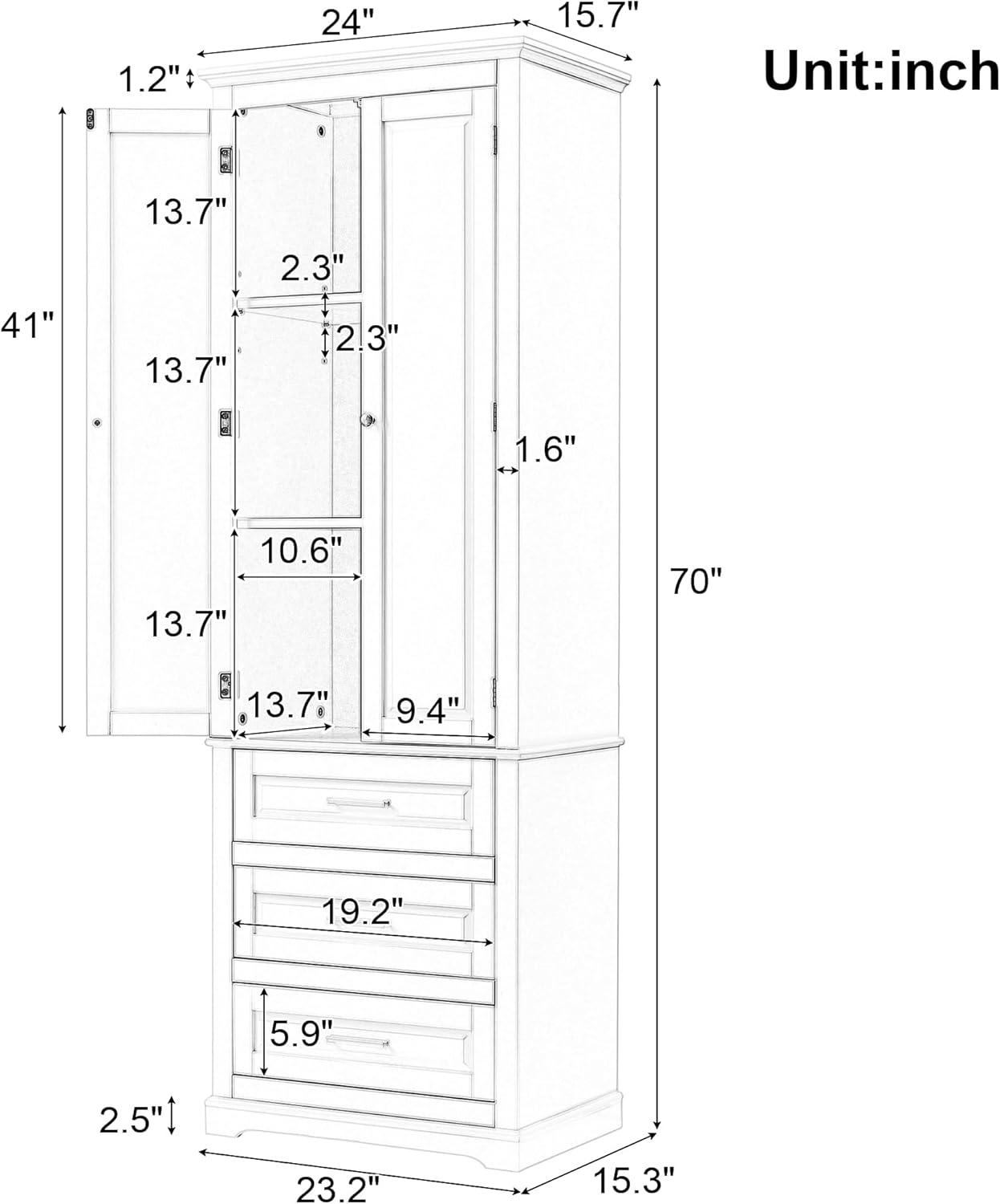 Tall Black MDF Office Storage Cabinet with Adjustable Shelves