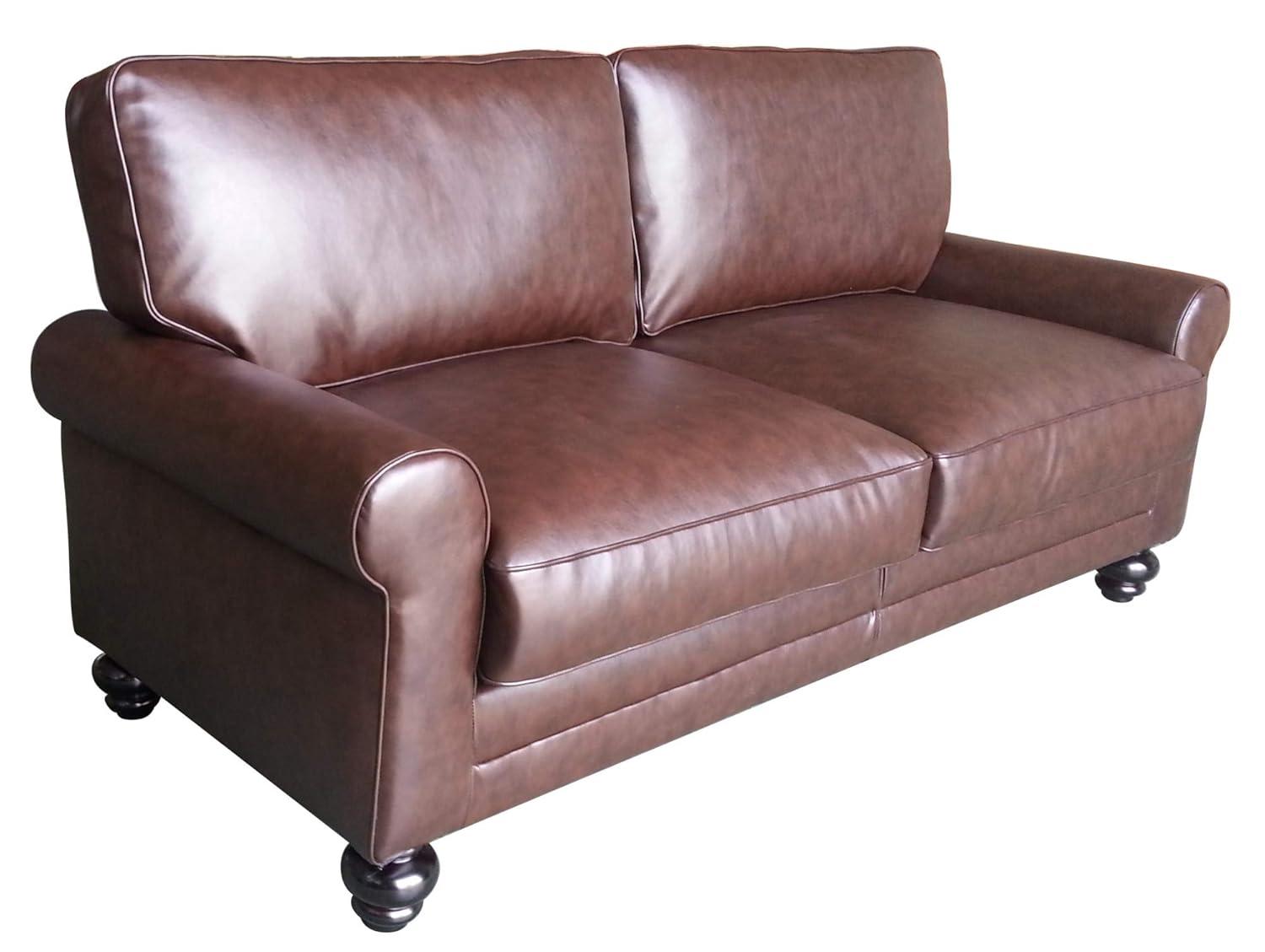 Serta Serta Copenhagen 73" Sofa Couch for Two People with Pillowed Back Cushions and Rolled Arm