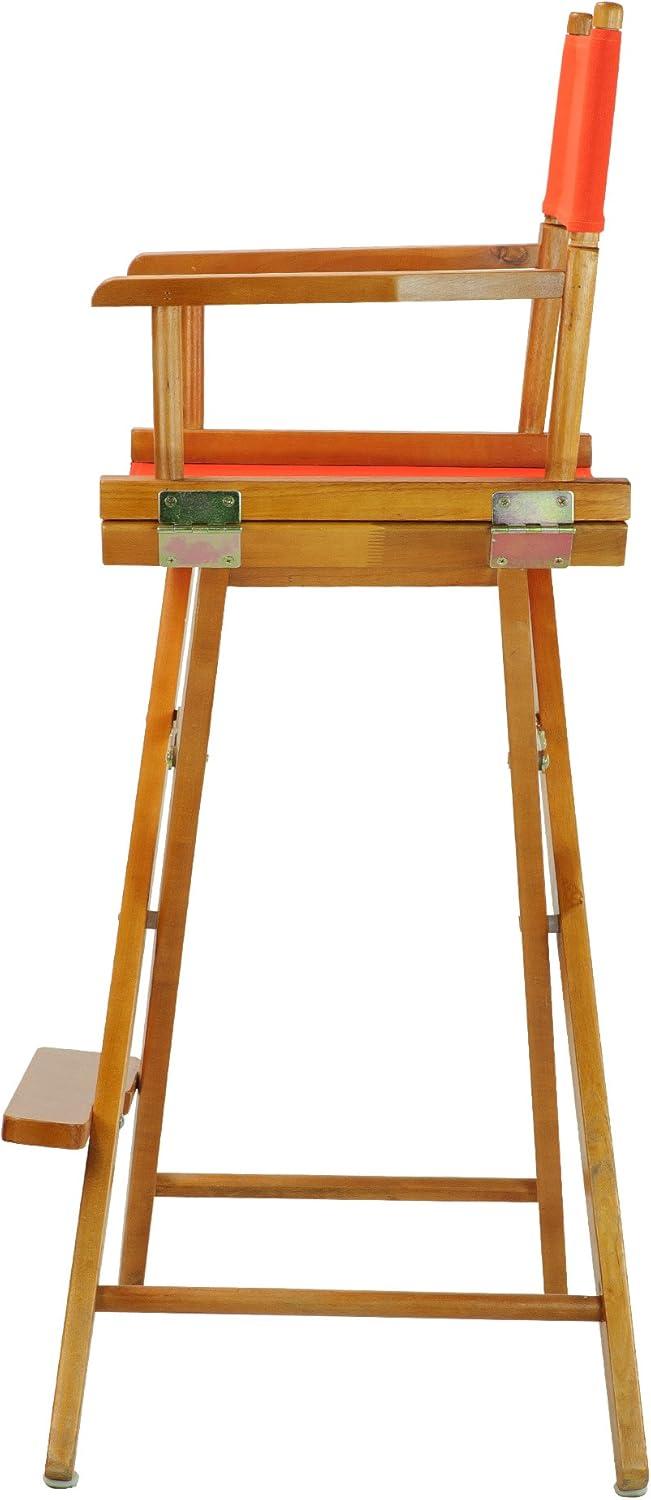 Honey Oak Frame 30" Director's Chair with Orange Canvas