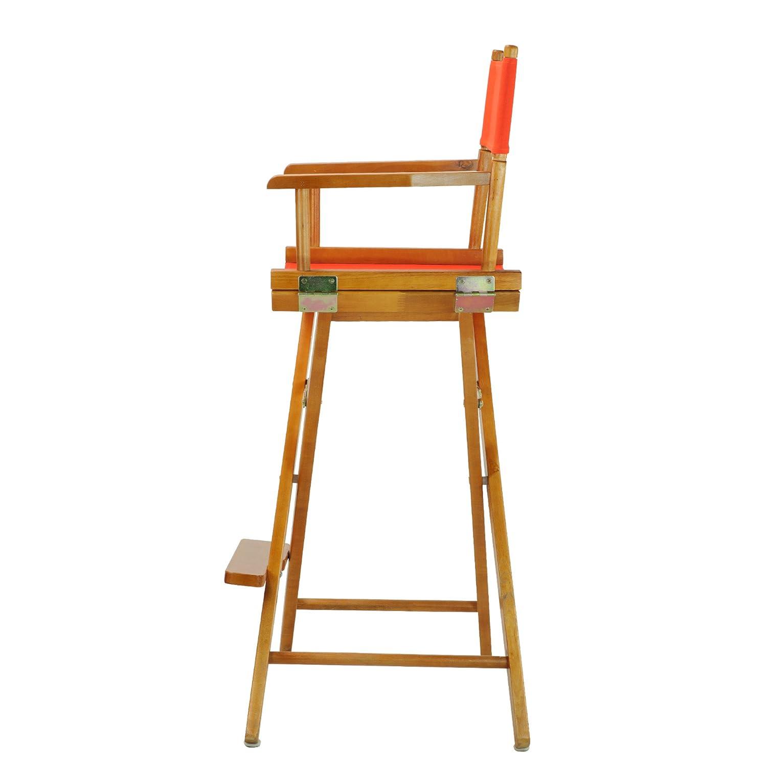 230-05-021-19 30 in. Directors Chair Honey Oak Frame with Orange Canvas