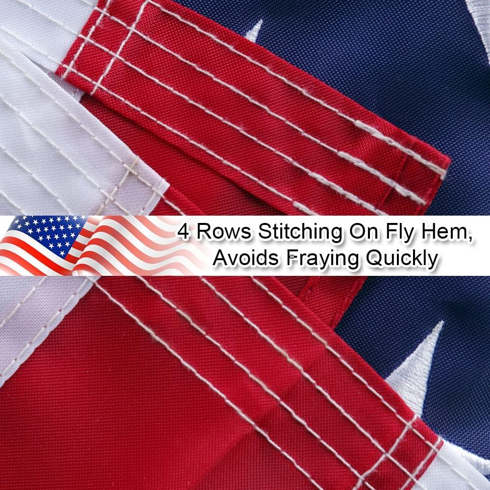 American flag USA flag 3x5FT-Embroidered Stars Flag Double Stitched Sewn Stripes Outdoors Indoors Heavy Duty flag Brass Grommets Banner