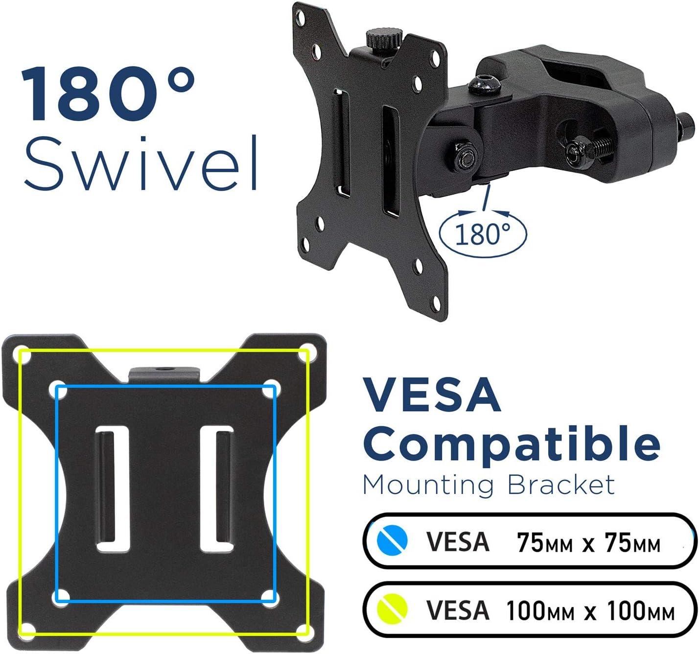 Mount-It! Universal VESA Pole Mount | Full Motion TV Pole Mount Bracket | VESA 75 100 | Fits TVs or Monitors Up to 32 Inches