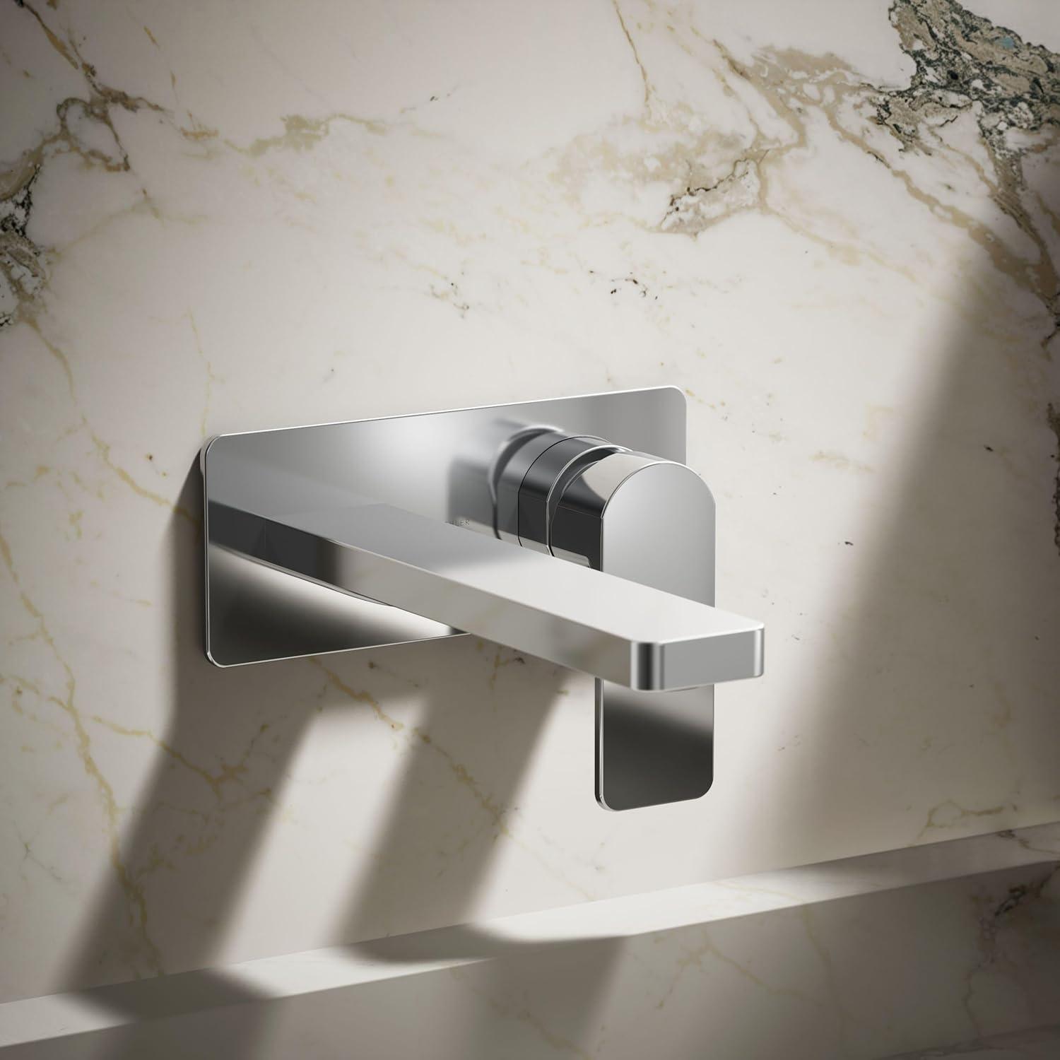 Parallel Wall-Mount Single-Handle Bathroom Sink Faucet