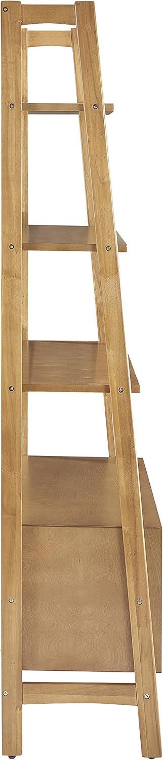 Acorn Wood Ladder Bookcase with Full Extension Drawer