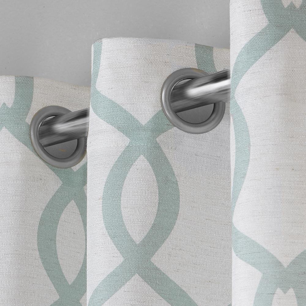 Set of 2 96"x54 Kochi Linen Blend Grommet Top Window Curtain Panel Sea Foam Green - Exclusive Home: Light Filtering Drapes