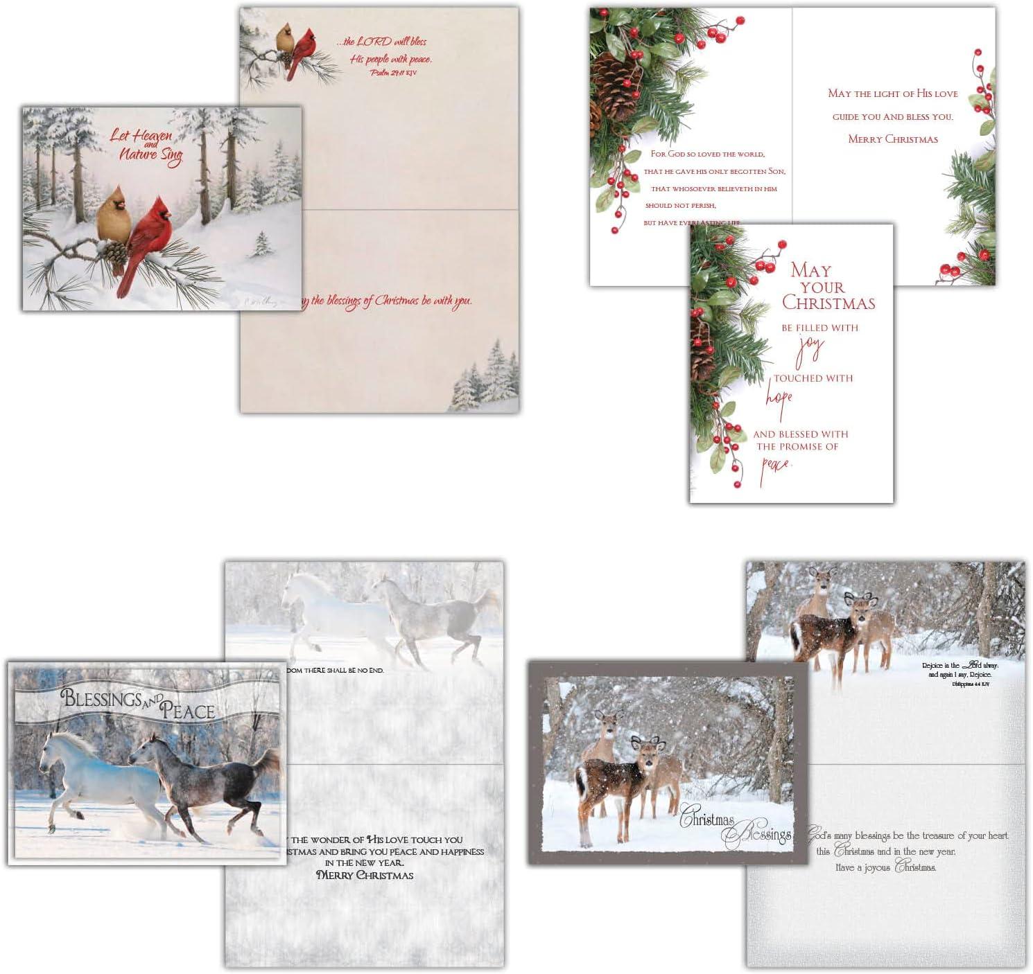 Christmas Blessings - Large Christmas Card Boxed Assortment with KJV Scripture