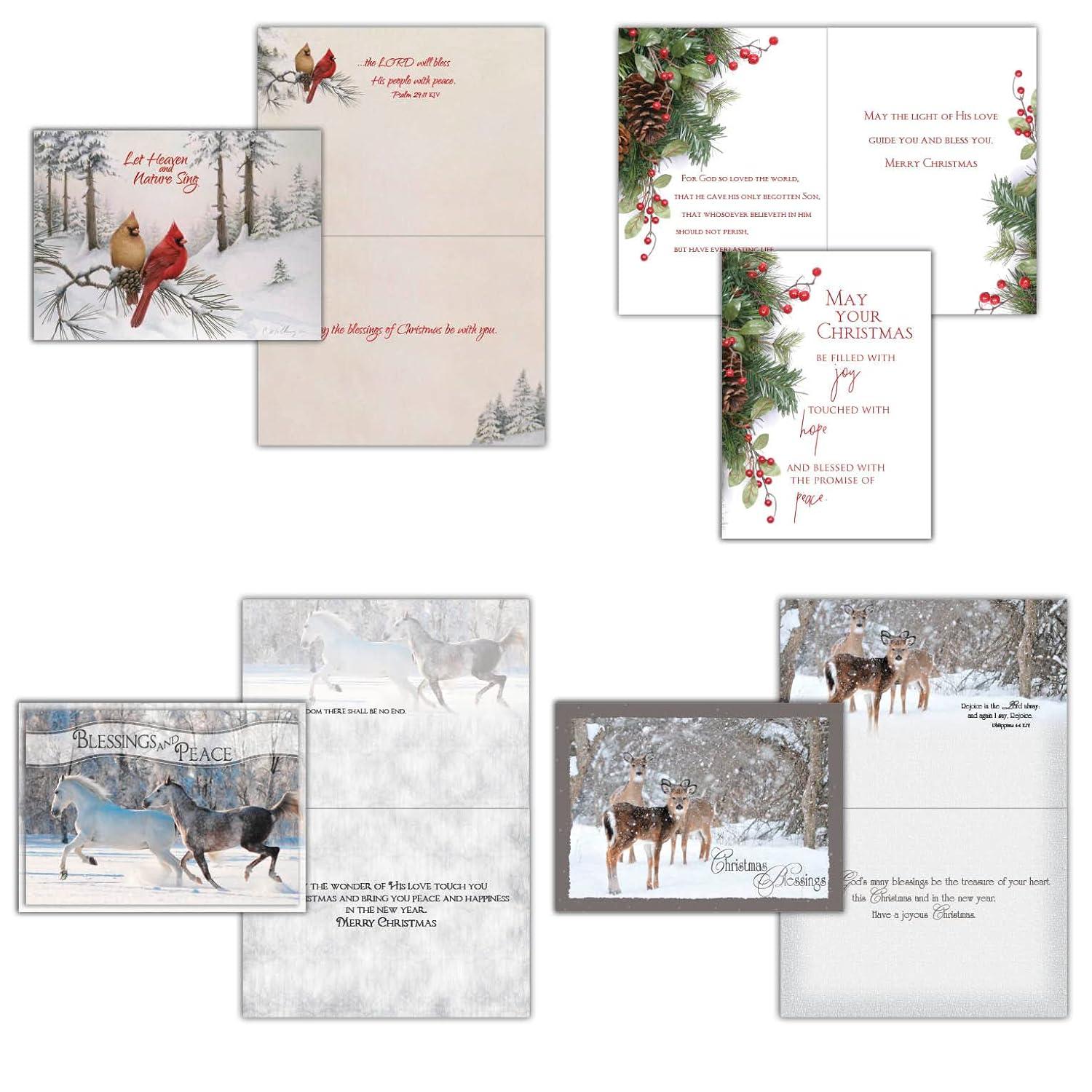 Christmas Blessings - Large Christmas Card Boxed Assortment with KJV Scripture