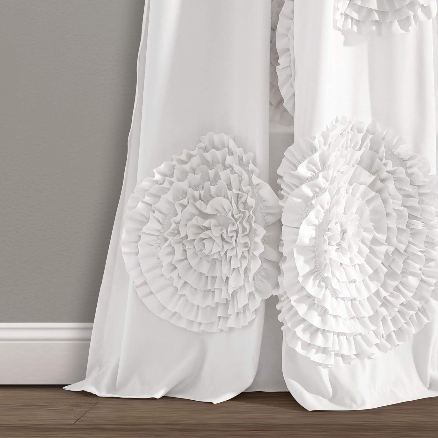 Home Boutique Serena Window Curtain Panel White Single 54X95