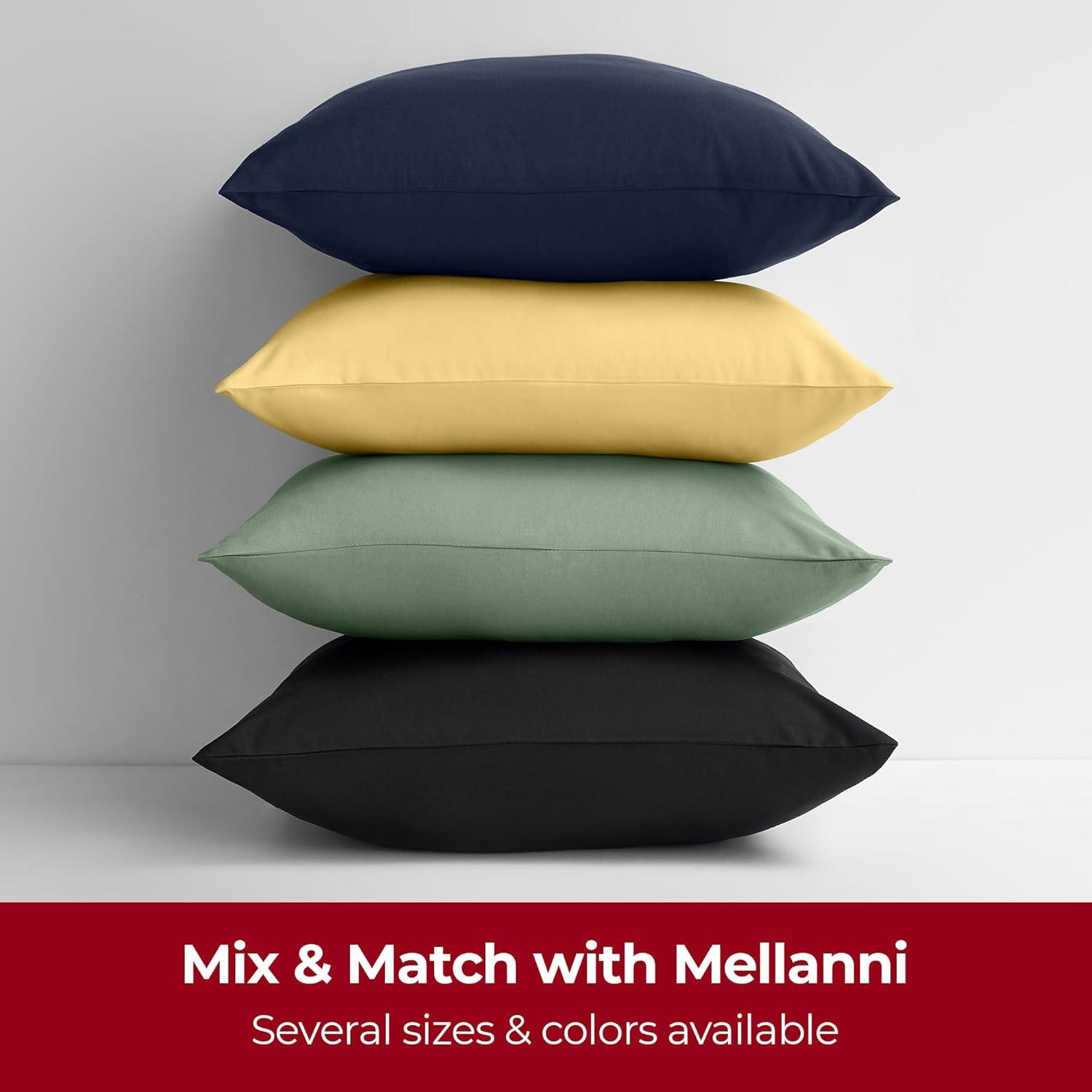 Mellanni Decorative Throw Pillow Covers with Pinsonic Quilt Stitching, 12x20, Burnt Sand, 2 Count