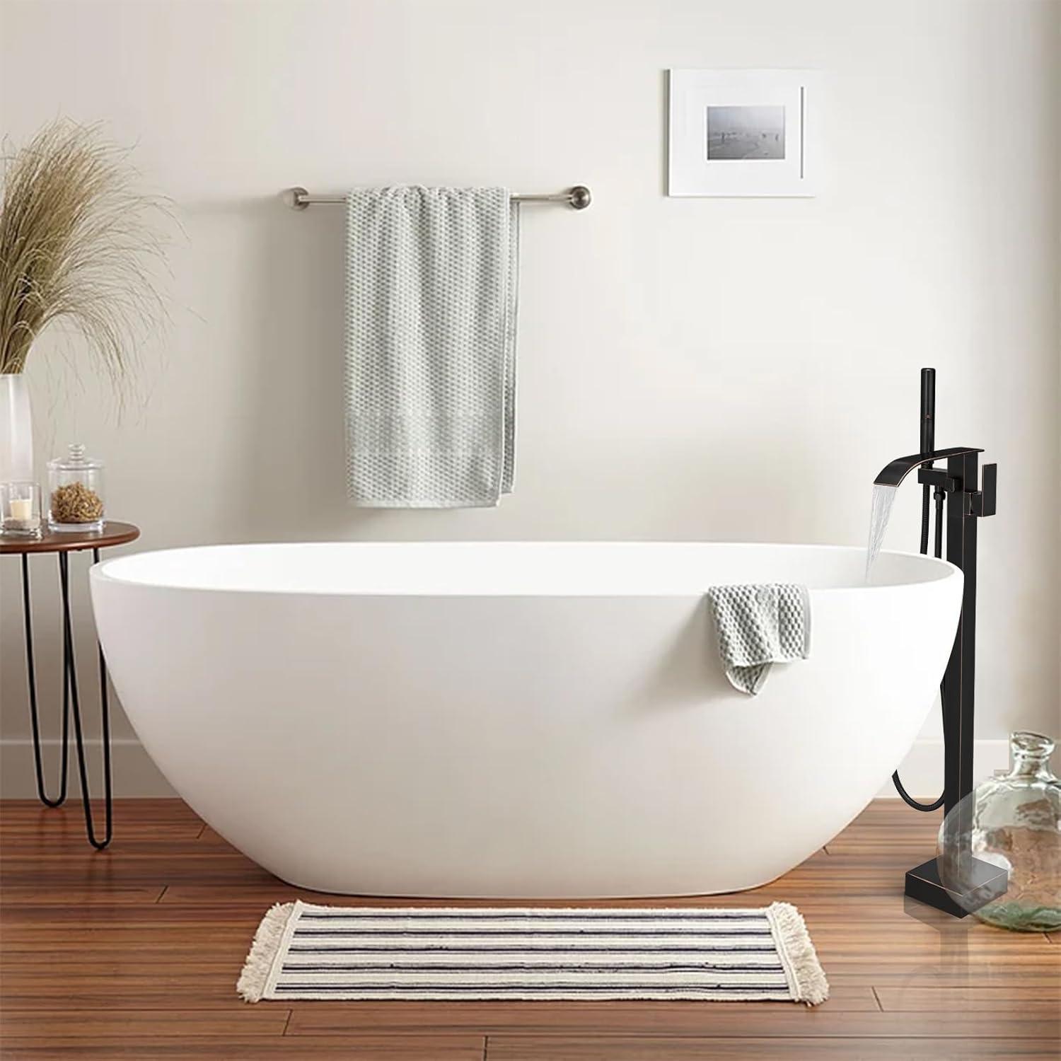 Bathroom Freestanding Tub Filler with Diverter