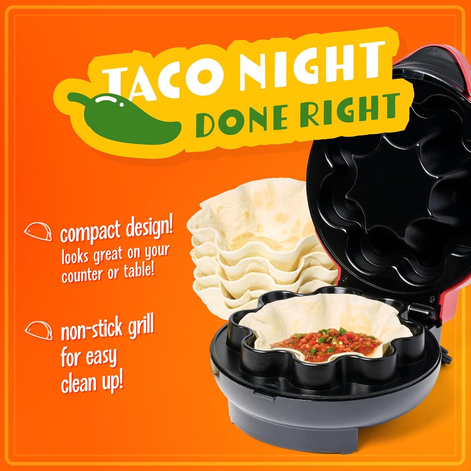 Taco Tuesday TTTB1RD Baked Tortilla Bowl Maker