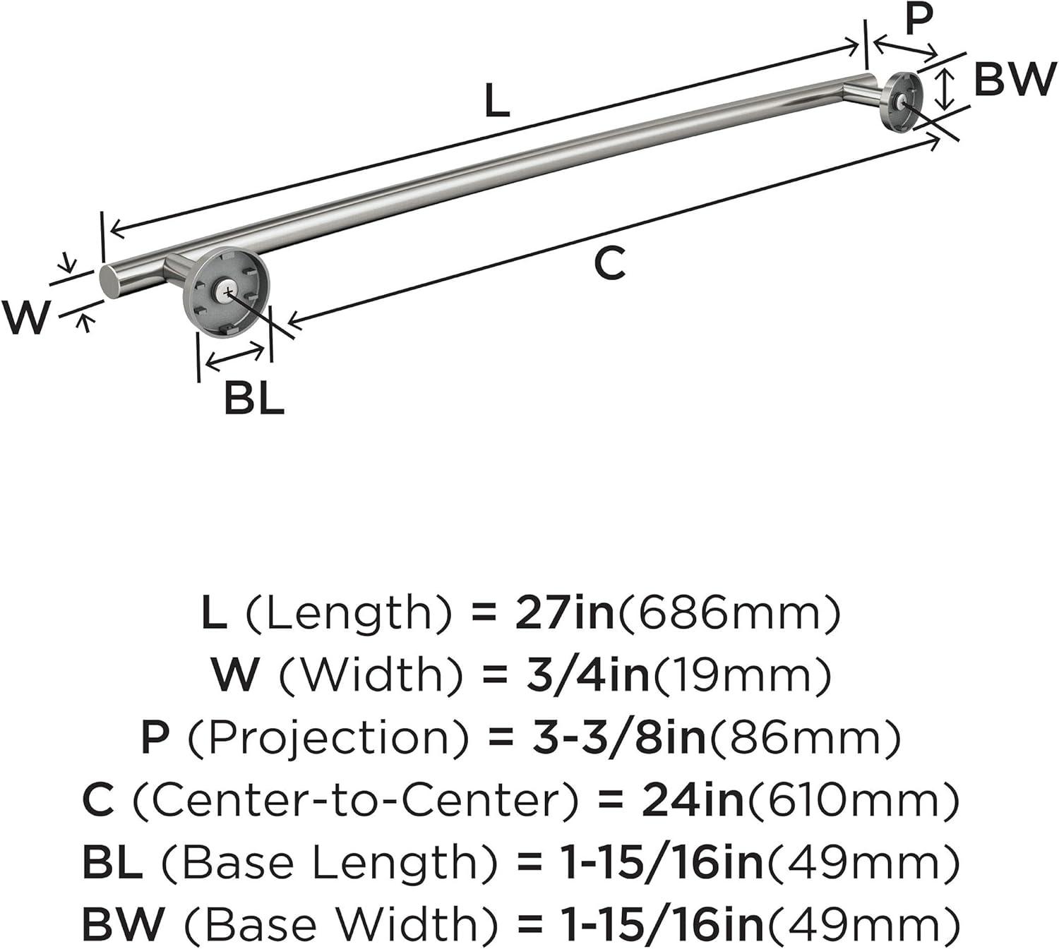 Arrondi™ 27" Wall Mounted Towel Bar