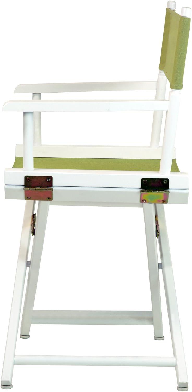 "18" Director's Chair White Frame-Olive Canvas"