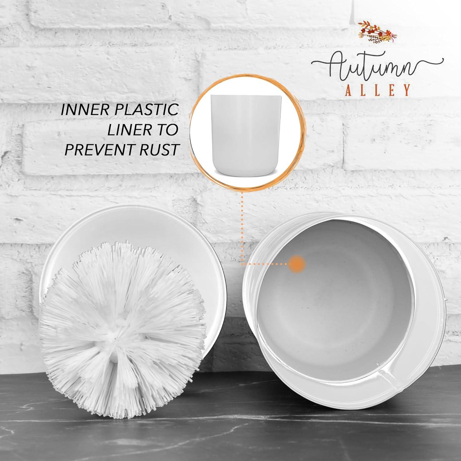 Autumn Alley Metal Toilet Brush And Holder