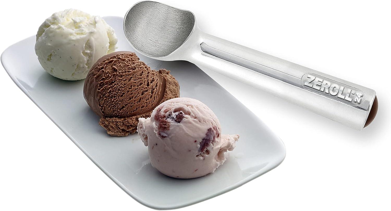 Silver Aluminum Non-stick Ice Cream Scoop with Heat Conductive Handle