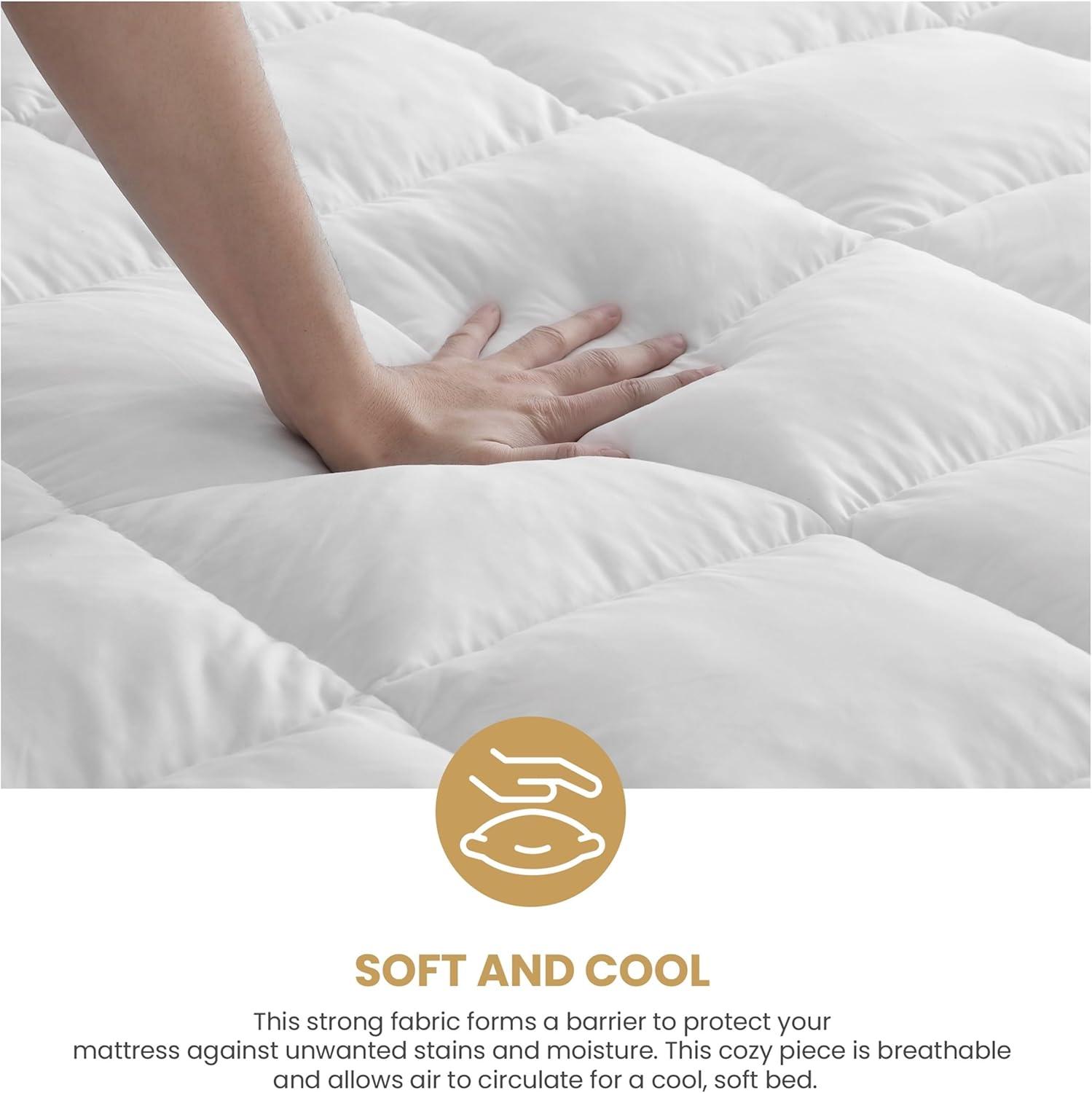 Superior Down Alternative 2-inch Mattress Topper, Twin XL, White
