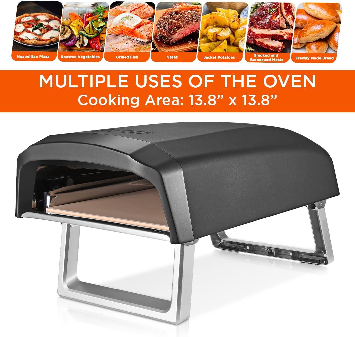 Commercial Chef Commercial Chef Countertop Propane Pizza Oven with Dual Burners