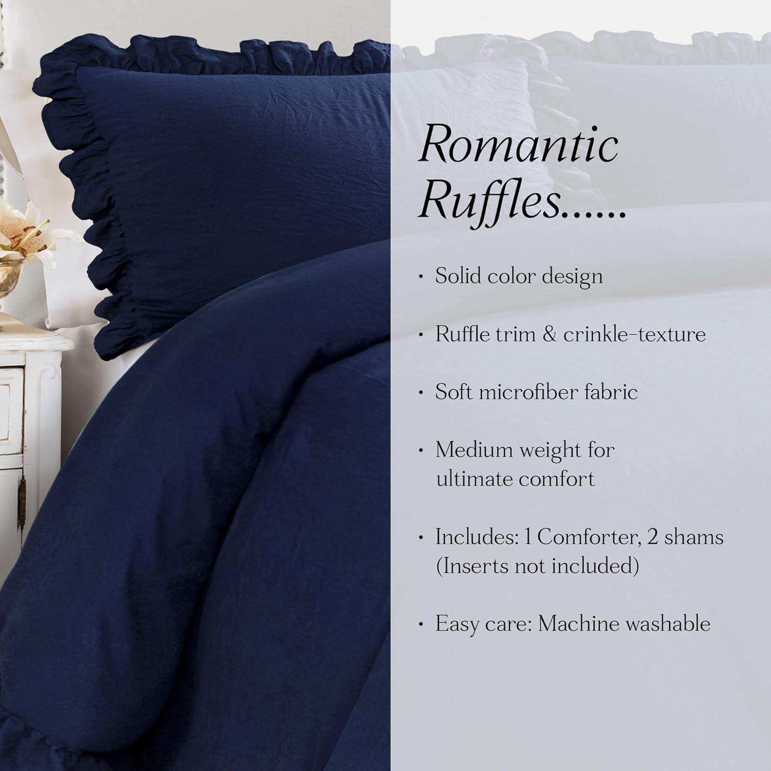 Lush Decor Reyna Microfiber 3 Piece Comforter Set
