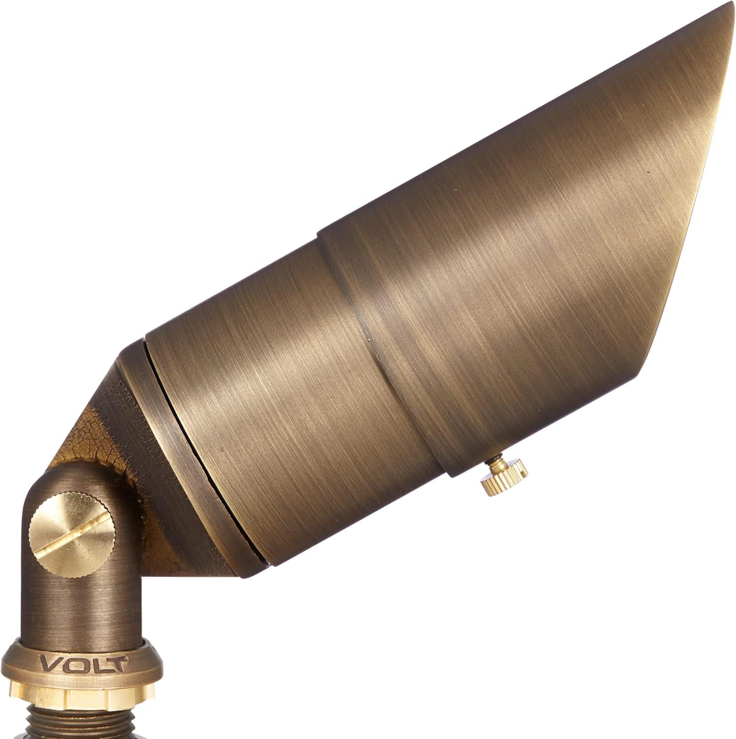 Bronze Cast Brass Adjustable Outdoor Spotlight with Warm White LED