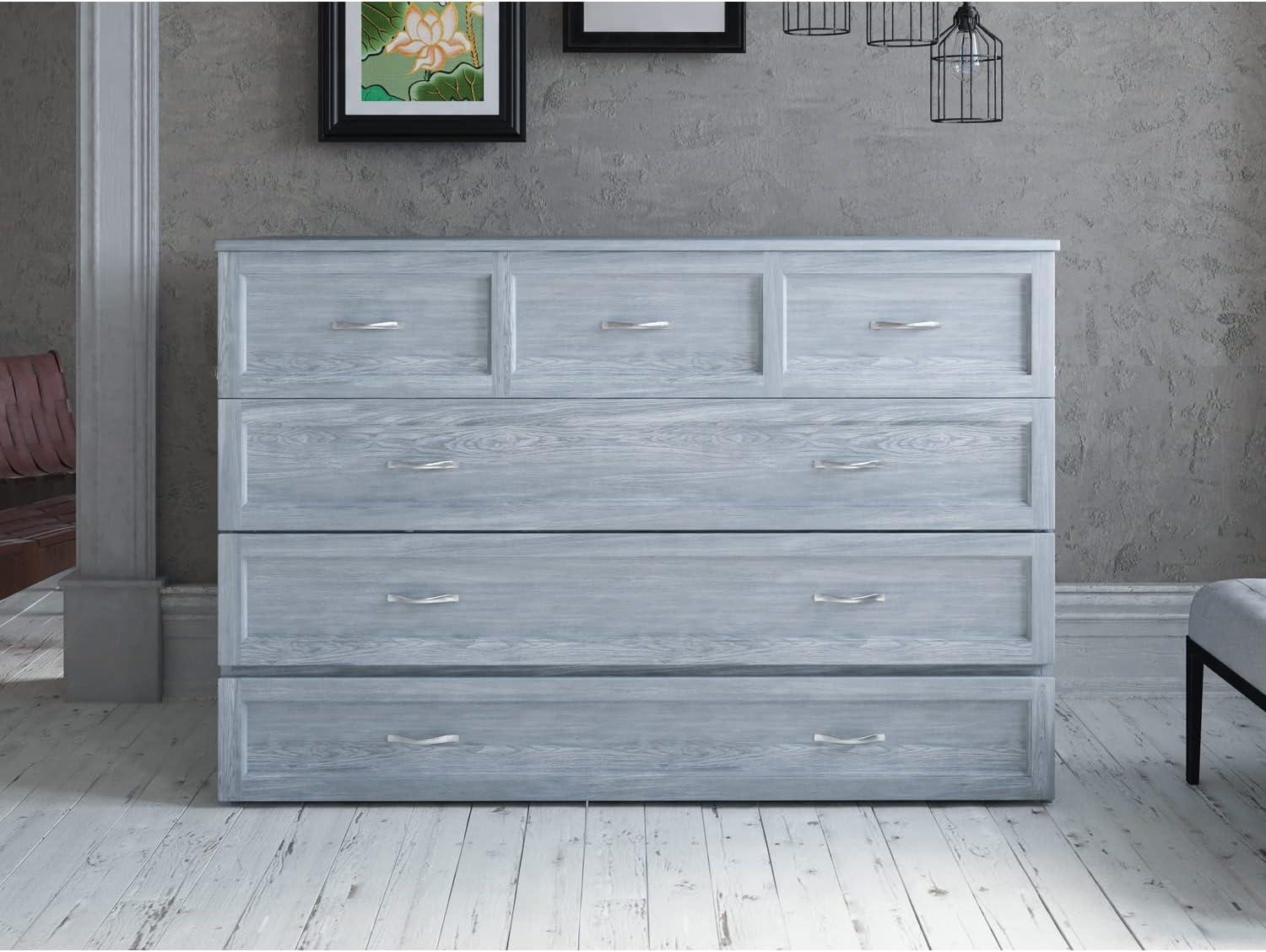 Northfield Driftwood Queen Murphy Bed Chest with Built-in Charger