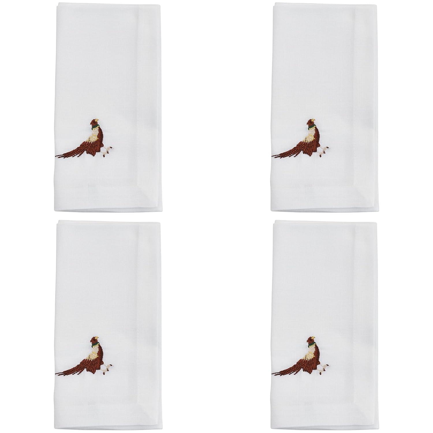 Saro Worsham Collection Polyester Animals/Nature Square Napkin (Set of 4)