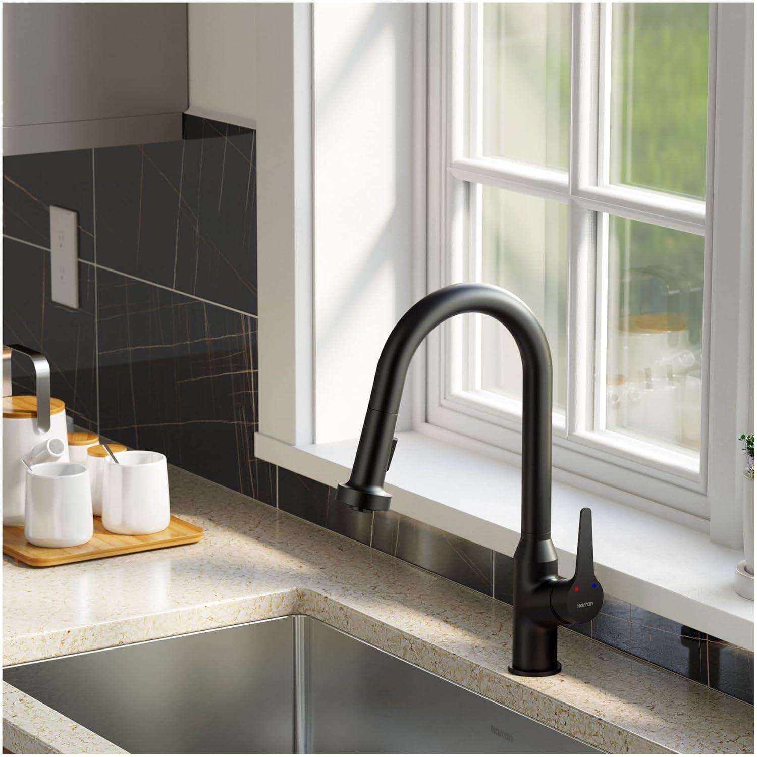Karran Karran Scottsdale Single Handle Pull Down Sprayer Kitchen Faucet KKF250SS