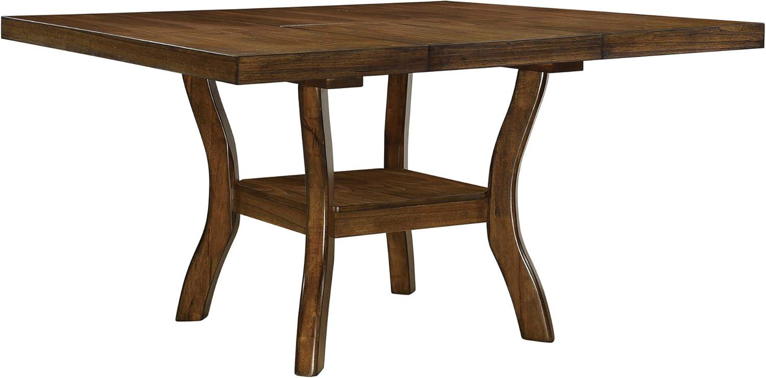 Red Barrel Studio® Transitional Dining Table with Lower Display Shelf and Extension Leaf for Dining Room & Reviews | Wayfair
