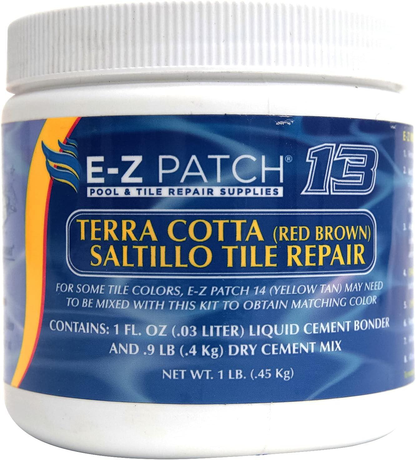 13 Saltillo Tile Repair Kit - DIY TerraCotta Tile Filler - (Red-Brown, 1 Pound)