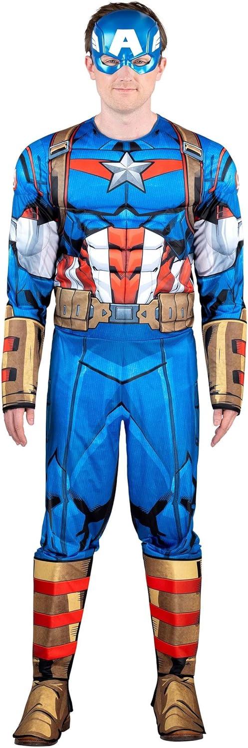 Adult Captain America Men's Deluxe Costume