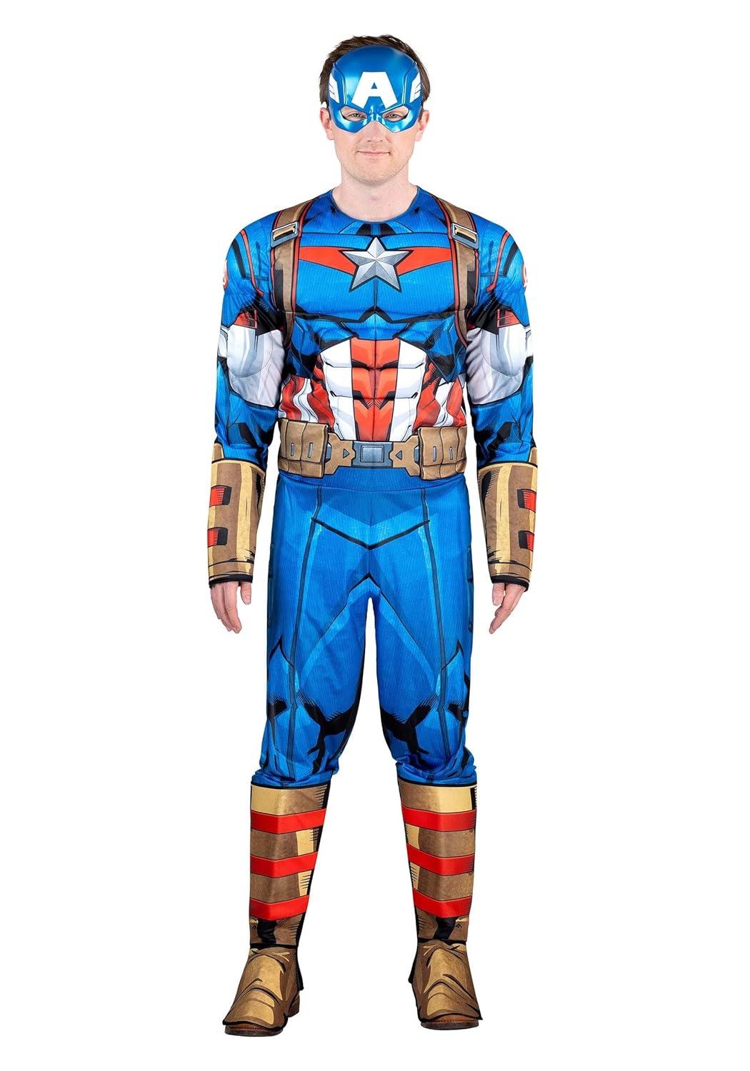 Adult Captain America Men's Deluxe Costume