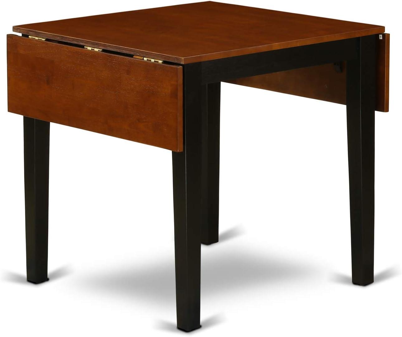 East West Furniture Norden Rectangular Wood Dining Table in Black/Cherry