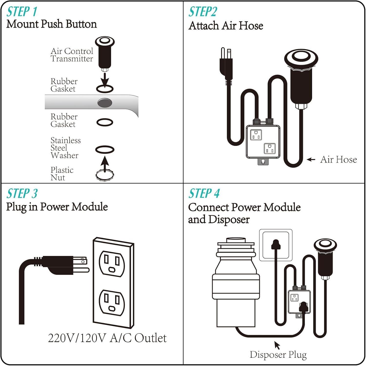 Garbage Disposal Kitchen Air Switch