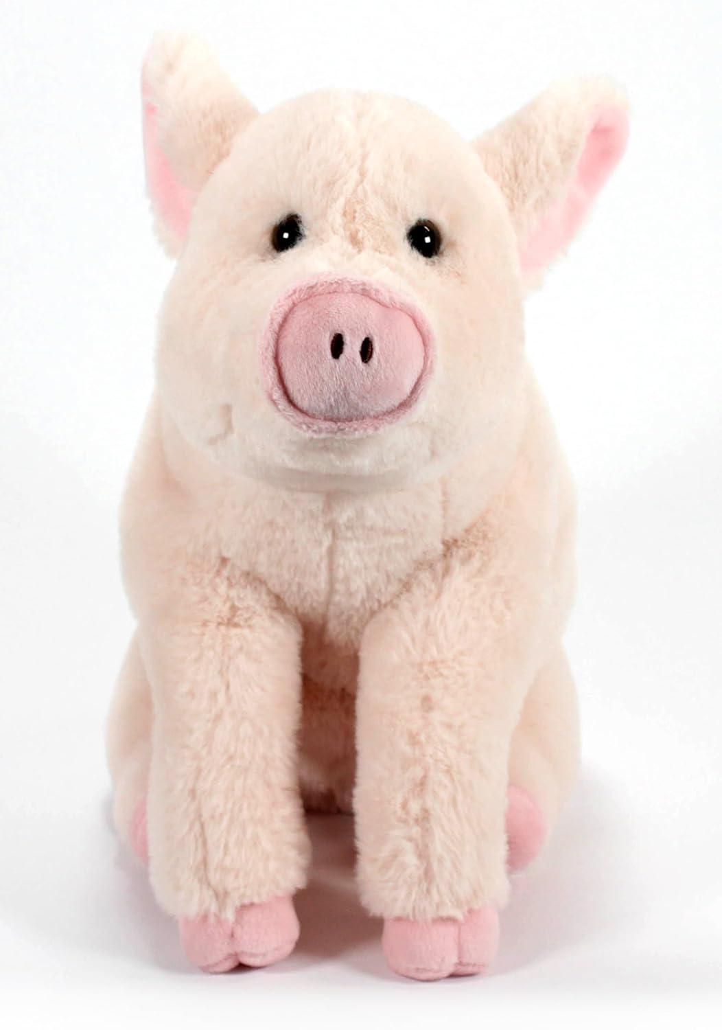 The Petting Zoo Pig Stuffed Animal Plushie, Gifts for Kids, Wild Onez Farm Animals, Pig Plush Toy 12 inches