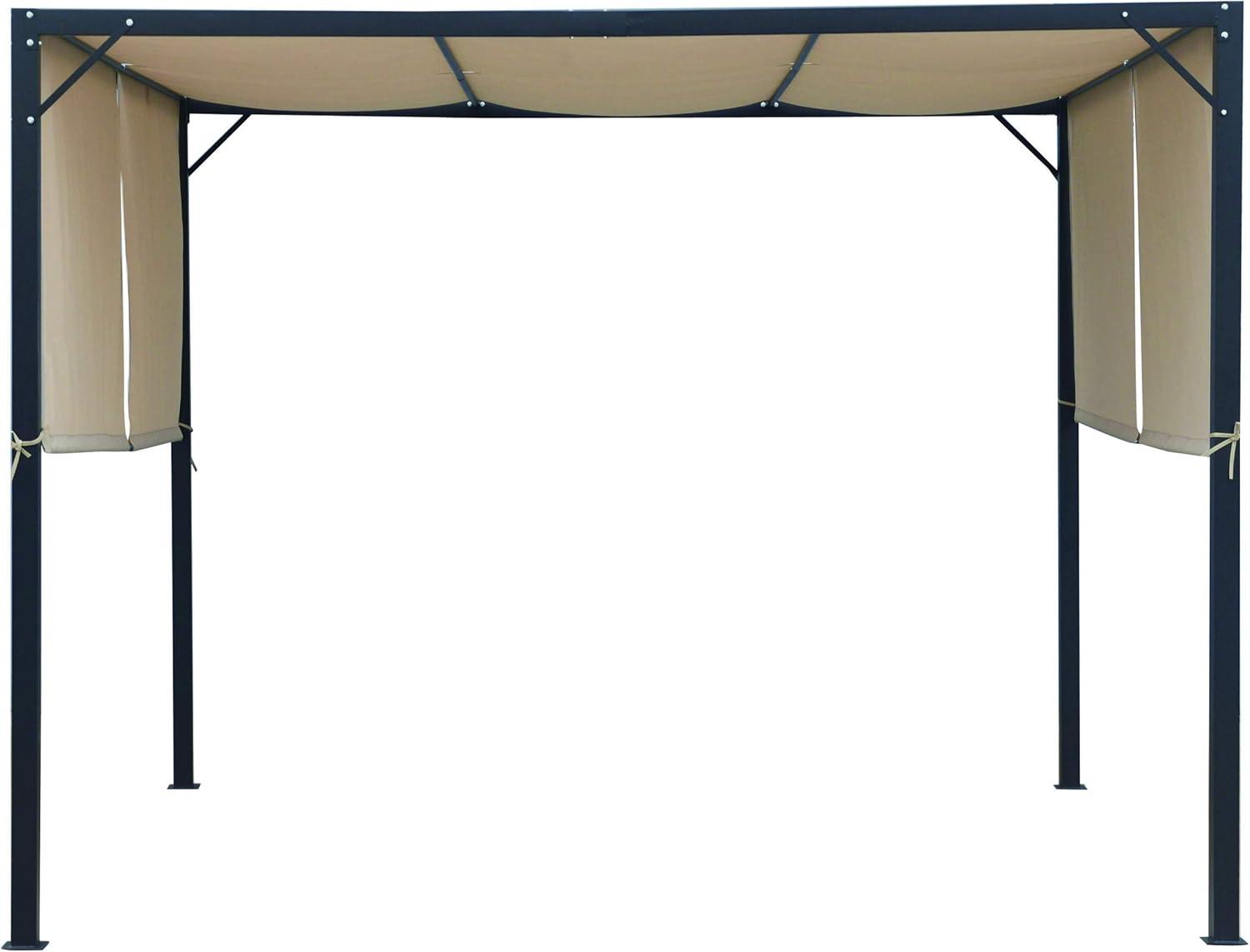 Wendy Outdoor Steel Framed 10' by 10' Gazebo, Beige