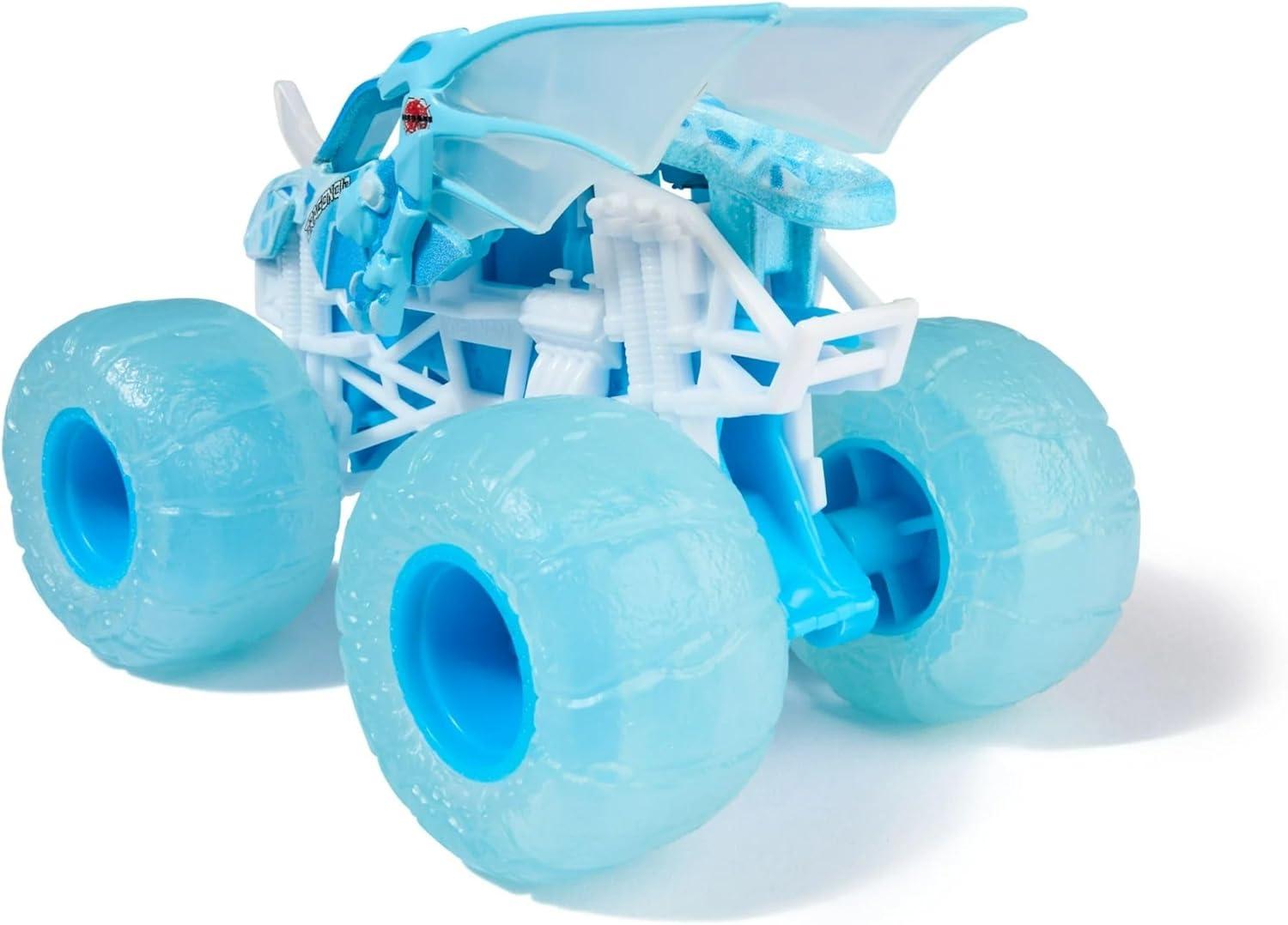 Monster Jam, Official Fire & Ice, Whiplash and Bakugan Dragonoid Die-Cast Monster Trucks, 1:64 Scale, Kids Toys for Boys Ages 3 and up