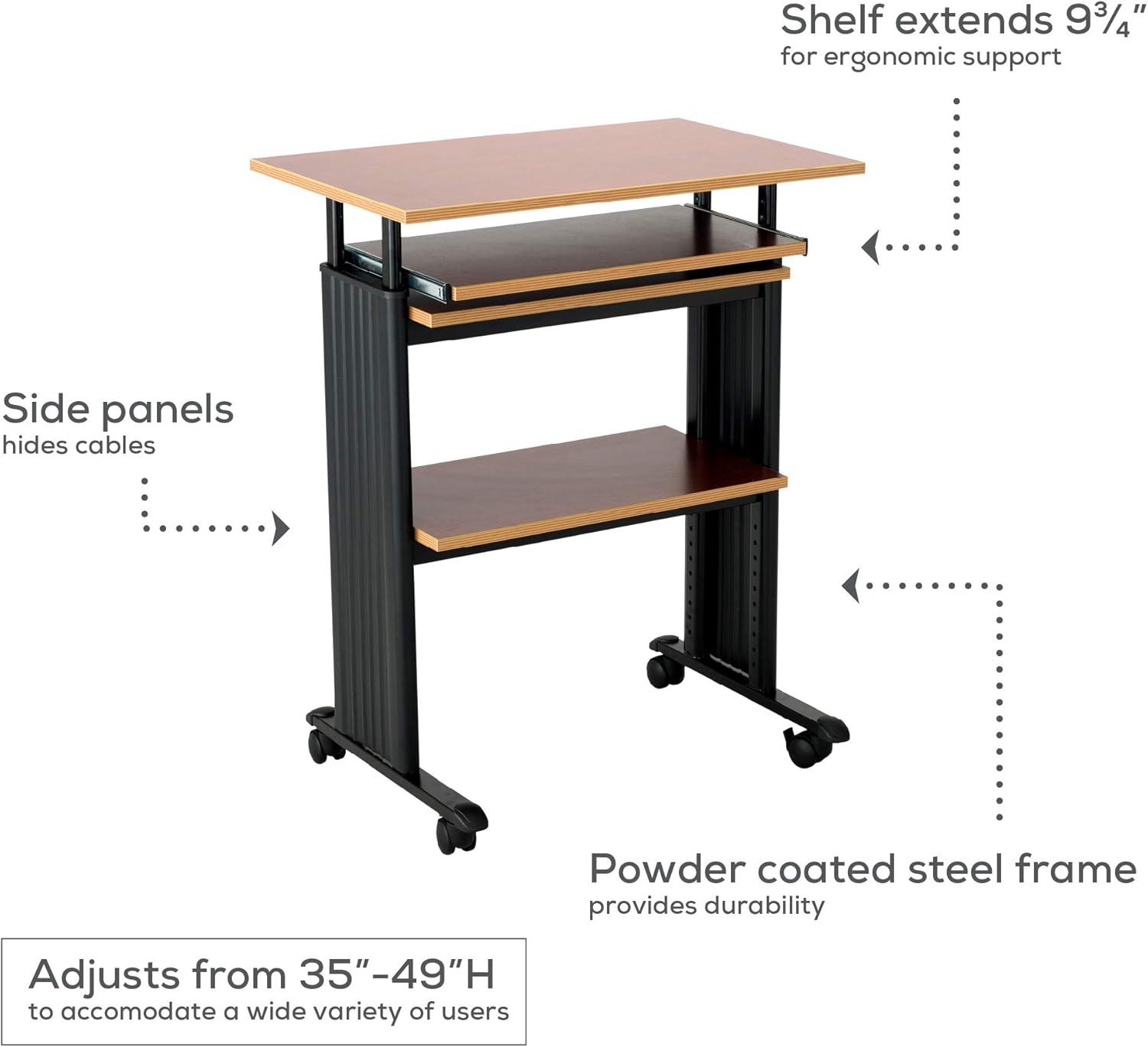 MUV Adjustable Stand-Up Workstation AV Cart