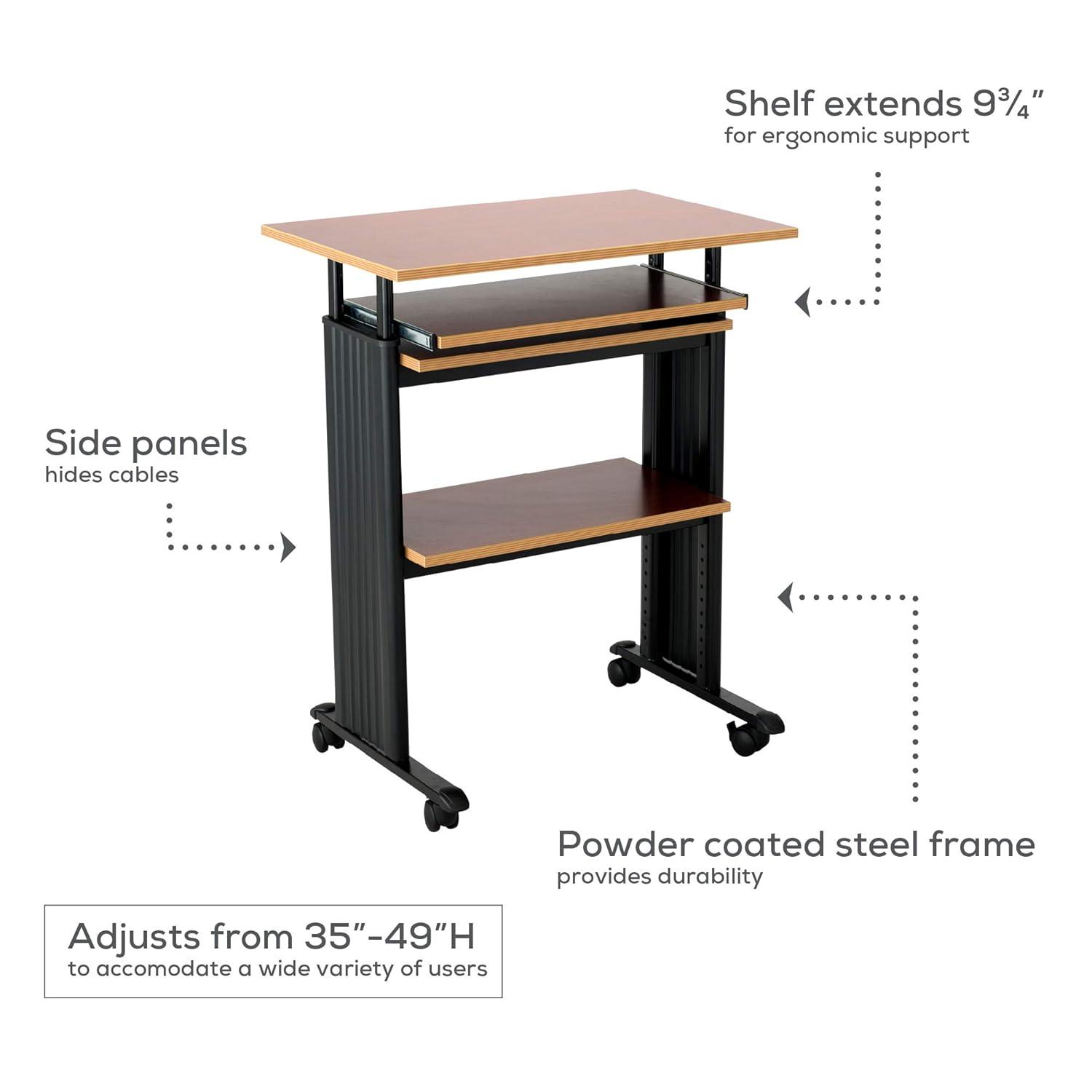 Safco Products Company MUV Adjustable Stand-Up Workstation AV Cart