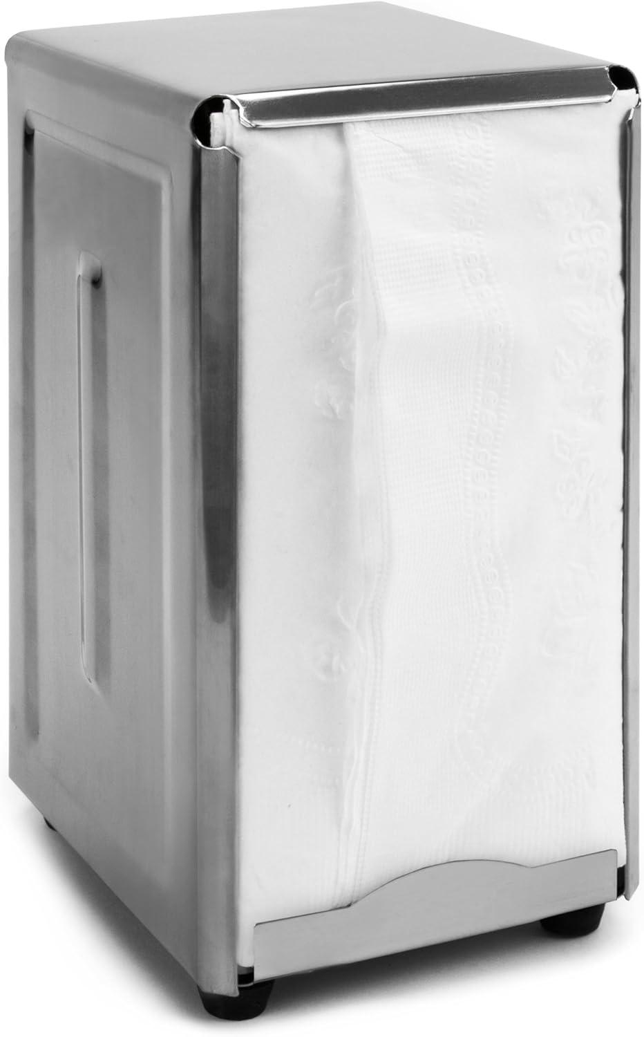 Brybelly Spring-Load Stainless Steel Tall-Fold Napkin Dispenser